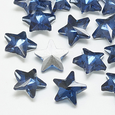 Pointed Back Glass Rhinestone Cabochons RGLA-T085-10mm-13-1