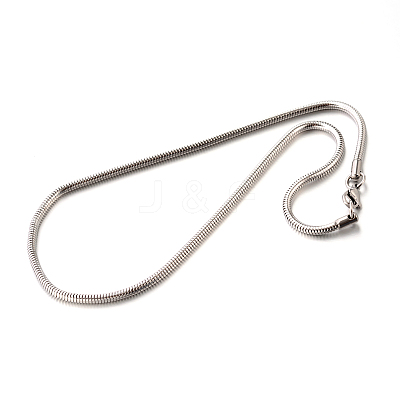 Tarnish Resistant 304 Stainless Steel Snake Chain Necklaces STAS-M174-005P-3.2B-1