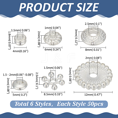 300Pcs 6 Styles DIY Beads Kits DIY-ME0001-11-1