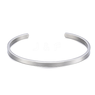 Tarnish Resistant 304 Stainless Steel Cuff Bangles BJEW-K173-02P-1