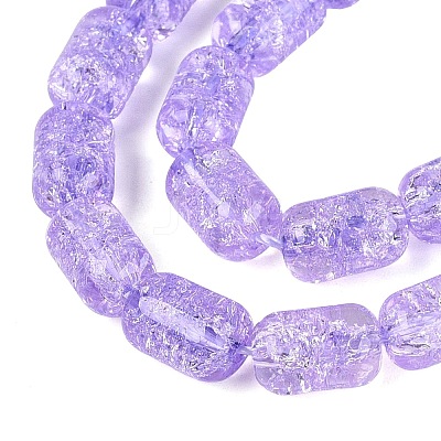 Transparent Crackle Glass Beads Strands GLAA-NH0001-04-A07-1