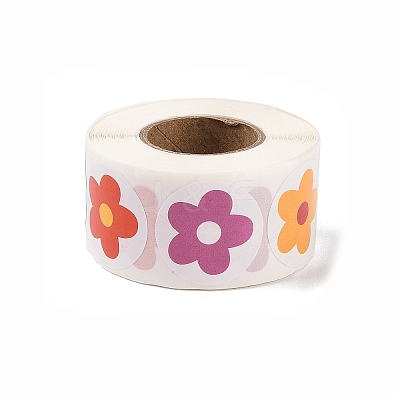 500Pcs Flower Stickers AJEW-S089-09-1