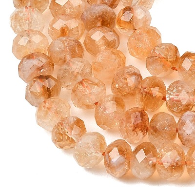 Heated Natural Citrine Beads Strands G-C259-A19-5x8mm-1