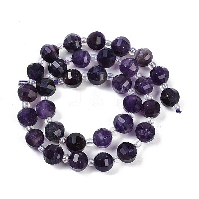 Natural Amethyst Beads Strands G-G182-B50-05-1