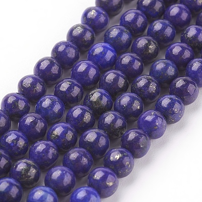 Natural Lapis Lazuli Beads Strands G-G087-4mm-1
