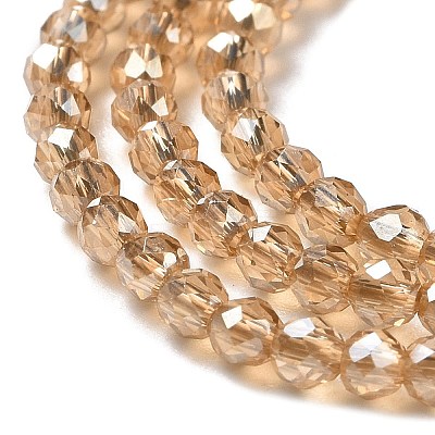 Transparent Electroplate Glass Beads Strands LS-GLAA-H021-01A-PL01-1
