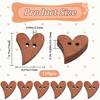 1 Bag Baking Paint Wooden Buttons FIND-GF0006-24B-1