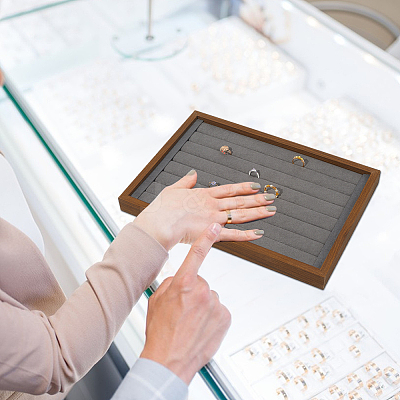 Rectangle Velvet Covered with Ring Display Trays ODIS-WH20015-05-1