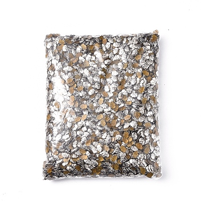 Brass Hotfix Skull Studs KK-WH0033-85S-1