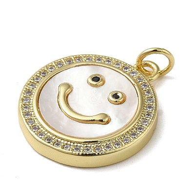 Brass Micro Pave Cubic Zirconia Pendants KK-Q808-08G-1