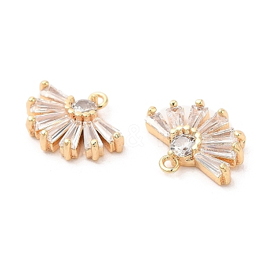 Brass with Glass Charms KK-G468-63G-1