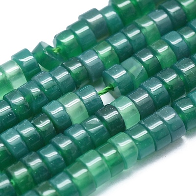 Natural Green Onyx Agate Beads Strands G-A177-01L-10-1