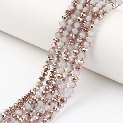 Electroplate Glass Beads Strands X-EGLA-A034-J10mm-N03-1