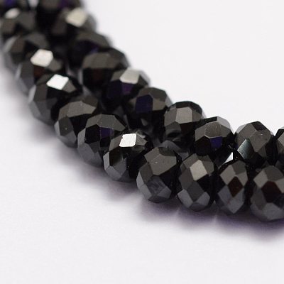 Natural Black Spinel Beads Beads Strands G-F460-19-1