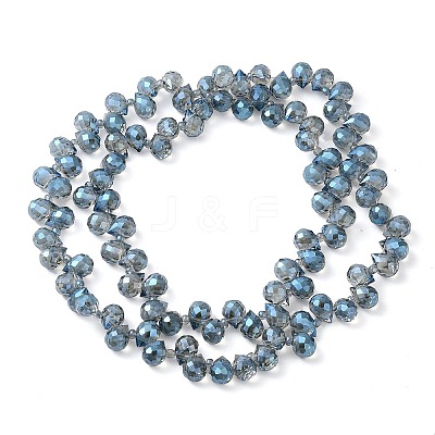 Electroplate Glass Beads Strands X-EGLA-D030-17L-1
