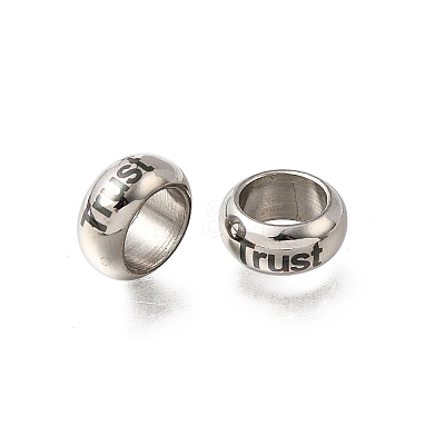 304 Stainless Steel Large Hole Beads STAS-H263-01P-01-1