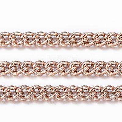 Ion Plating(IP) 304 Stainless Steel Curb Chains CHS-H009-28RG-1