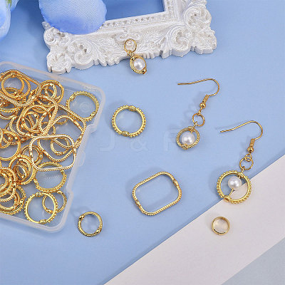 60Pcs 6 Styles Alloy Bead Frame FIND-CA0008-54-1