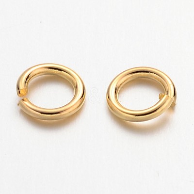 90pcs Golden Color Brass Open Jump Rings X-JRC6MM-G-1