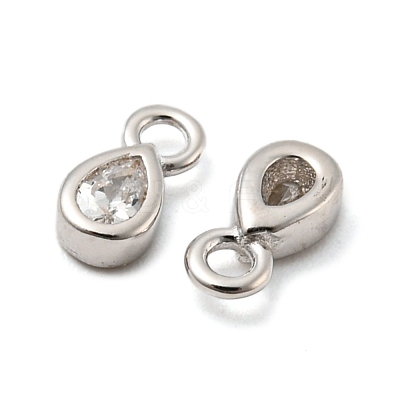 Real Platinum Plated Rhodium Plated 925 Sterling Silver Charms STER-K176-03D-P-1