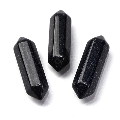 Synthetic Blue Goldstone Double Terminated Points G-C153-01A-1