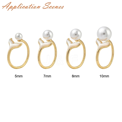 Brass Peg Bails Cuff Finger Ring Settings KK-S354-288-NF-1