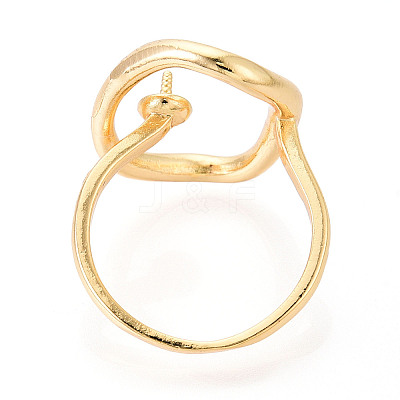 Oval Brass Cup Peg Ring Settings X-KK-N274-38G-1