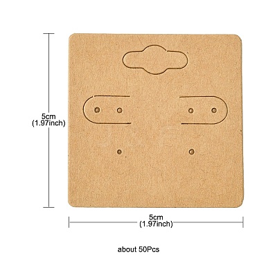 Kraft Paper Earring Display Cards with Hanging Hole EDIS-YW0001-04-1