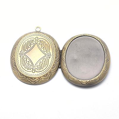 Brass Locket Pendants KK-F717-22AB-NR-1