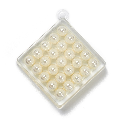 (Defective Closeout Sale: Yellowing) Transparent Acrylic Pendants TACR-XCP0001-05-1