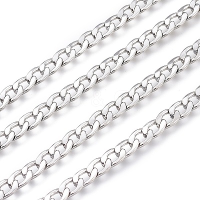 Tarnish Resistant 304 Stainless Steel Cuban Link Chains CHS-M003-13P-D-1
