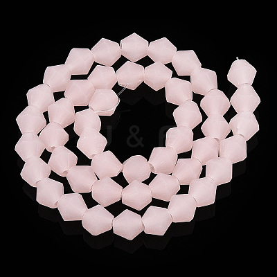 Imitation Jade Frosted Glass Bead Strands EGLA-A039-J6mm-MD07-1