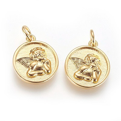 Brass Charms X-KK-G364-08G-1