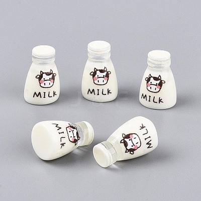 Printed Opaque Resin Milk Figurine Display Decorations RESI-N051-11B-1