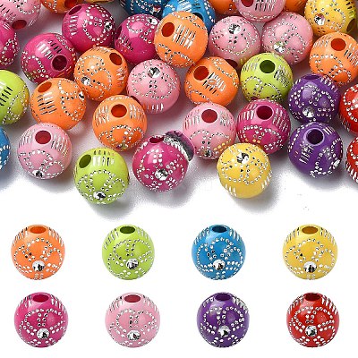 Plating Acrylic Beads PACR-YW0001-19-1