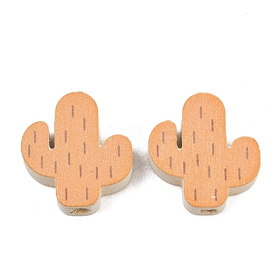 Printed Poplar Wood Beads WOOD-Z008-05D-1