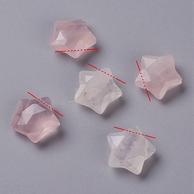 Natural Rose Quartz Charms G-H241-04J-1