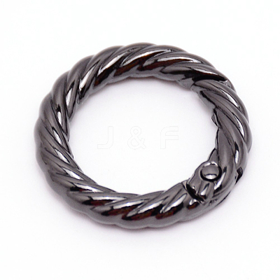 Zinc Alloy Spring Gate Rings PALLOY-WH0081-51A-05-1