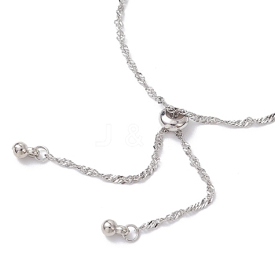 Adjustable 304 Stainless Steel Slider Bracelets BJEW-JB12328-01-1