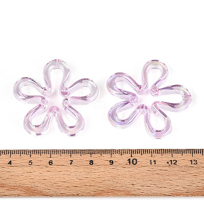 Plated UV Acrylic Beads TACR-S161-04B-1