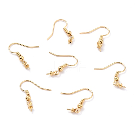 Real 18K Gold Plated Brass Earring Hooks KK-L151-03G-NR-1