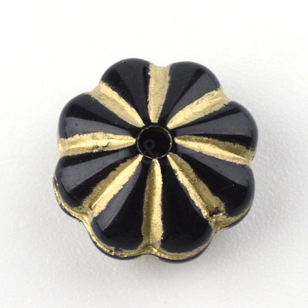 Flower Plating Acrylic Beads LS-X-PACR-Q102-67B-1