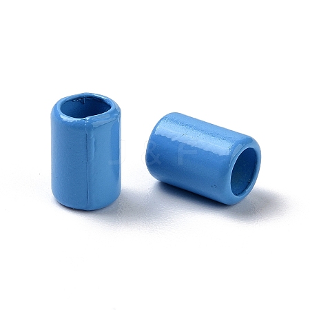 Column Rack Plating Spray Painted Alloy Beads for Jewelry Making PALLOY-F291-01J-1