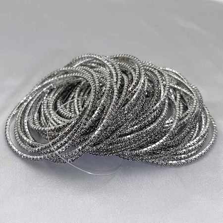 Brass Rhinestone Tennis Bracelets WG6EB7A-11-1