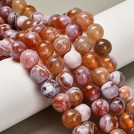 Dyed Natural Agate Beads Strands G-G203-10K-12mm-1
