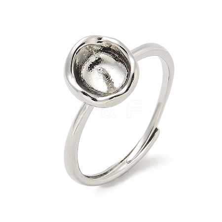 Brass Cup Peg Open Cuff Ring Settings LS-KK-G518-10P-04-1