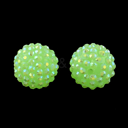 AB-Color Resin Rhinestone Beads RESI-S315-14x16-13-1