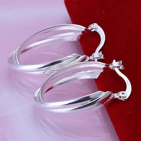 Awesome Design Ring Brass Hoop Earrings EJEW-BB09666-1