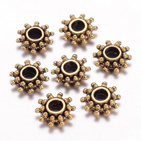 Tibetan Style Spacer Beads GLFH10384Y-NF-1