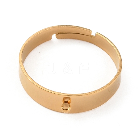 Adjustable 304 Stainless Steel Finger Ring Settings LS-STAS-WH0033-11B-G-1